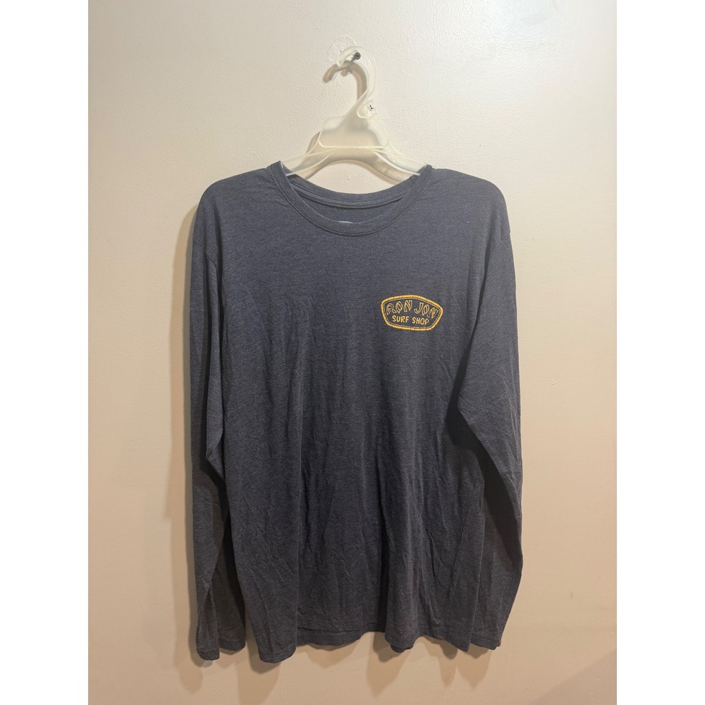 Ron Jon Surf Shop Myrtle Beach Long Sleeve T-Shirt Mens Large Gray Tri-Blend Tee